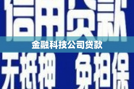 大兴安岭金融科技公司贷款