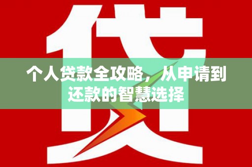 威宁个人贷款全攻略，从申请到还款的智慧选择