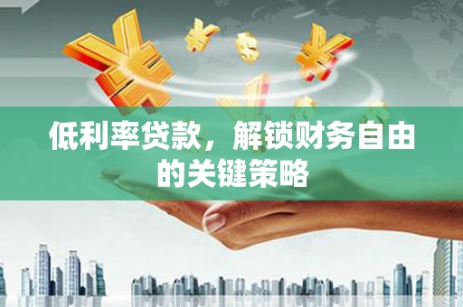 湖里低利率贷款，解锁财务自由的关键策略