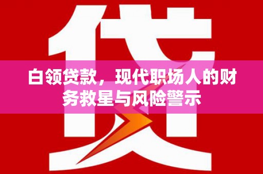 天镇白领贷款，现代职场人的财务救星与风险警示