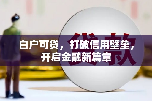 泾阳白户可贷，打破信用壁垒，开启金融新篇章