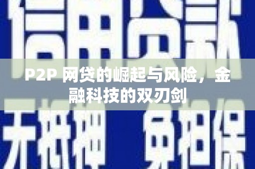 沈河P2P 网贷的崛起与风险，金融科技的双刃剑