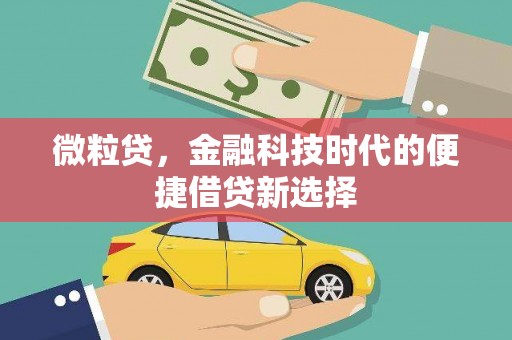 阳曲微粒贷，金融科技时代的便捷借贷新选择