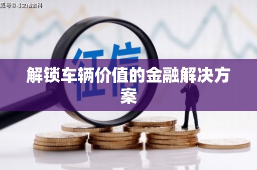 武进解锁车辆价值的金融解决方案